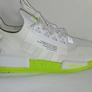 adidas White and Neon Green Sneakers
